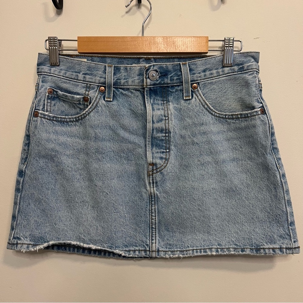 Levi's Light Blue Denim Mini Skirt